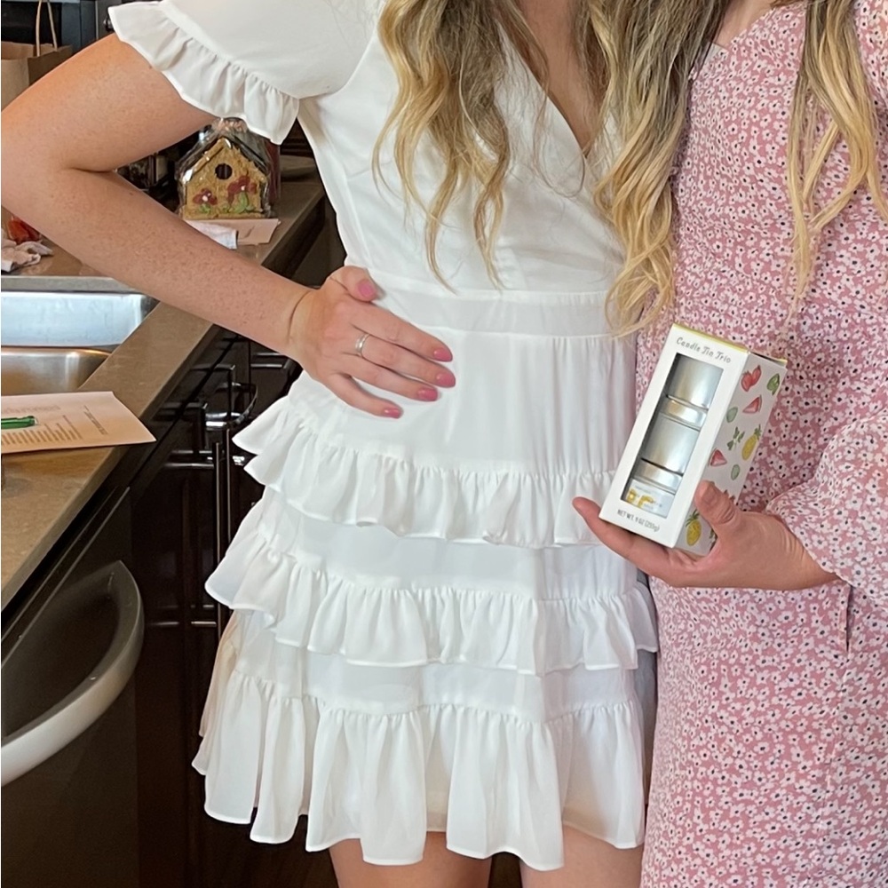 Lulus Feeling Butterflies White Ruffle Dress - Picture 2 of 3